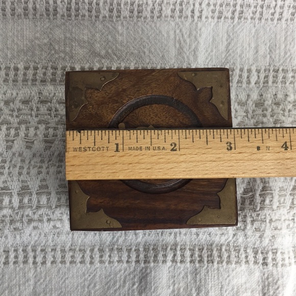 Wood and Brass Tea Storage Box - Picture 13 of 13